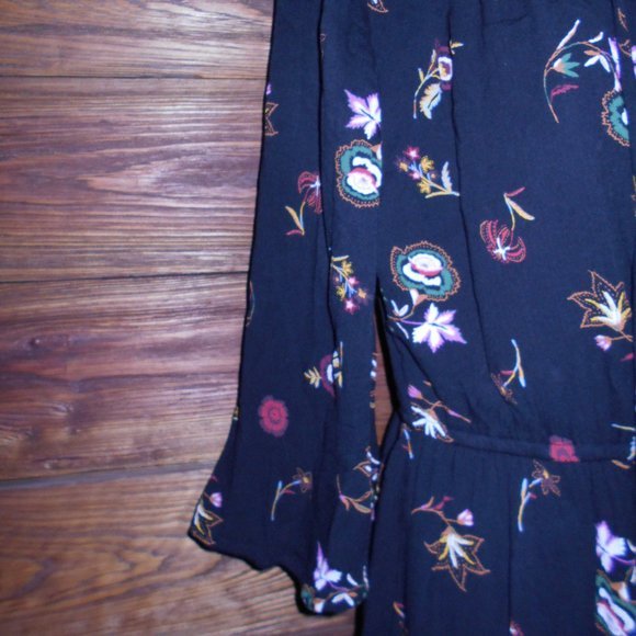 NEW OLD NAVY BLUE FLORAL DRESS. SZ L - Picture 2 of 8
